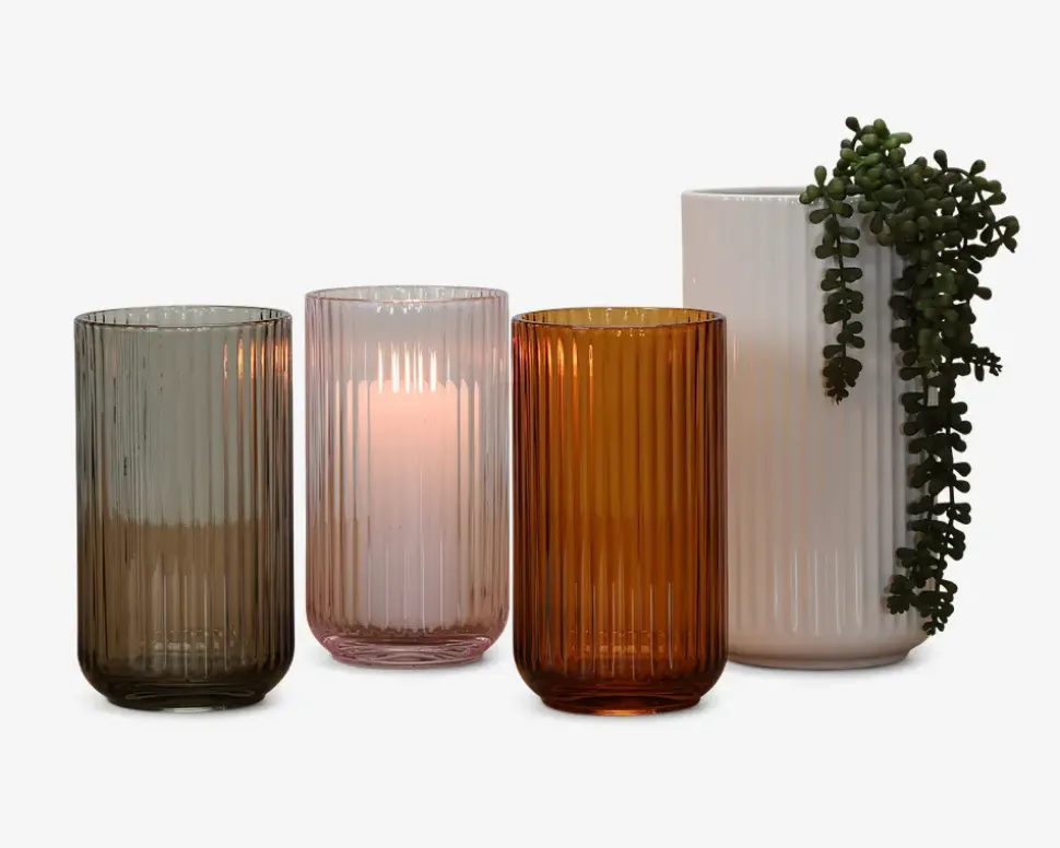 Lyngby vase porcelæn hvid H.25 cm