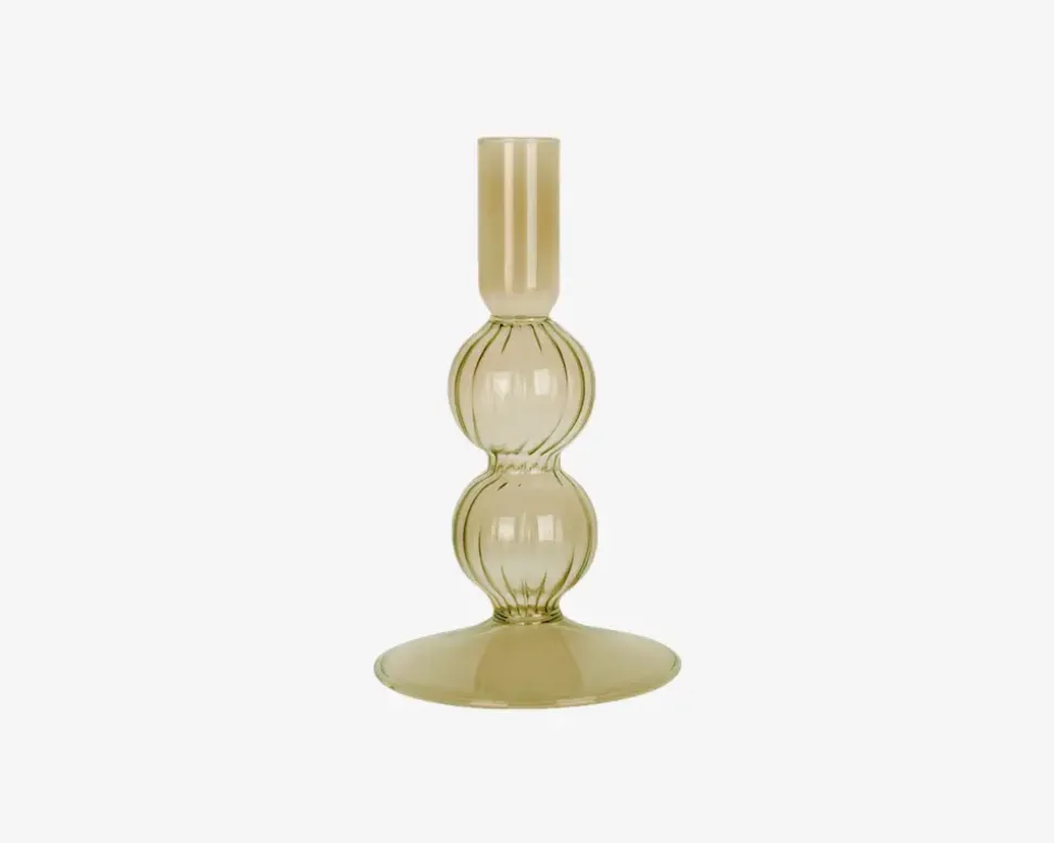 Lysestage Bubbles Mosgrøn H.16 cm
