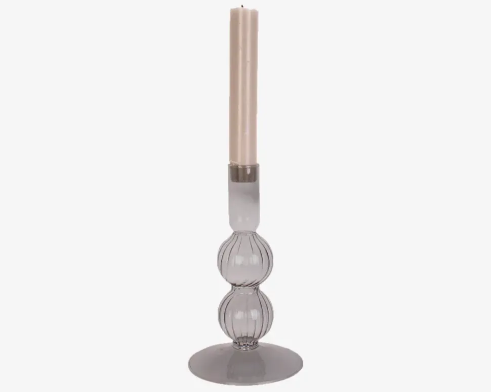 Lysestage Bubbles Sort H.16 cm
