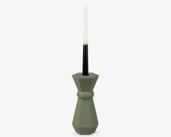 Lysestage Geo Queen grøn H.17 cm