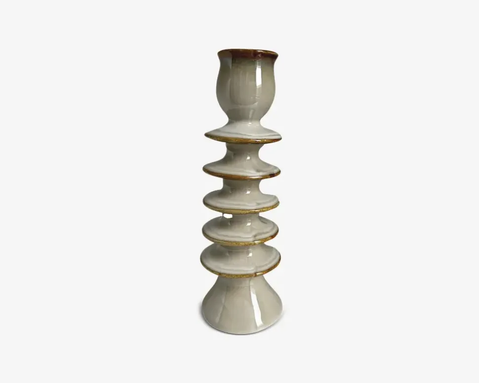 Lysestage sand H.14 cm