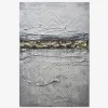 Maleri abstrakt hvid/guld 80x120 cm