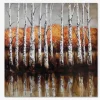 Maleri birketræer 100x100 cm