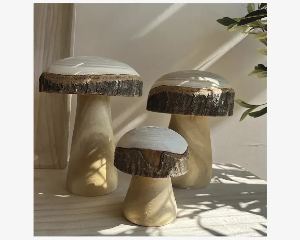 Mushroom natur H.12 cm