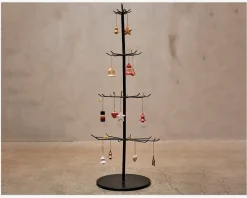 Ornament stjerne træ ass H.5 cm