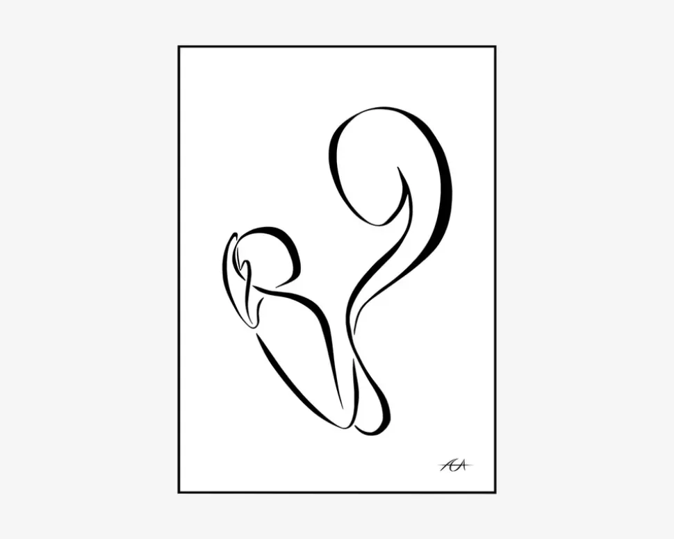 Plakat 50 x 70 cm Kvinde & Barn