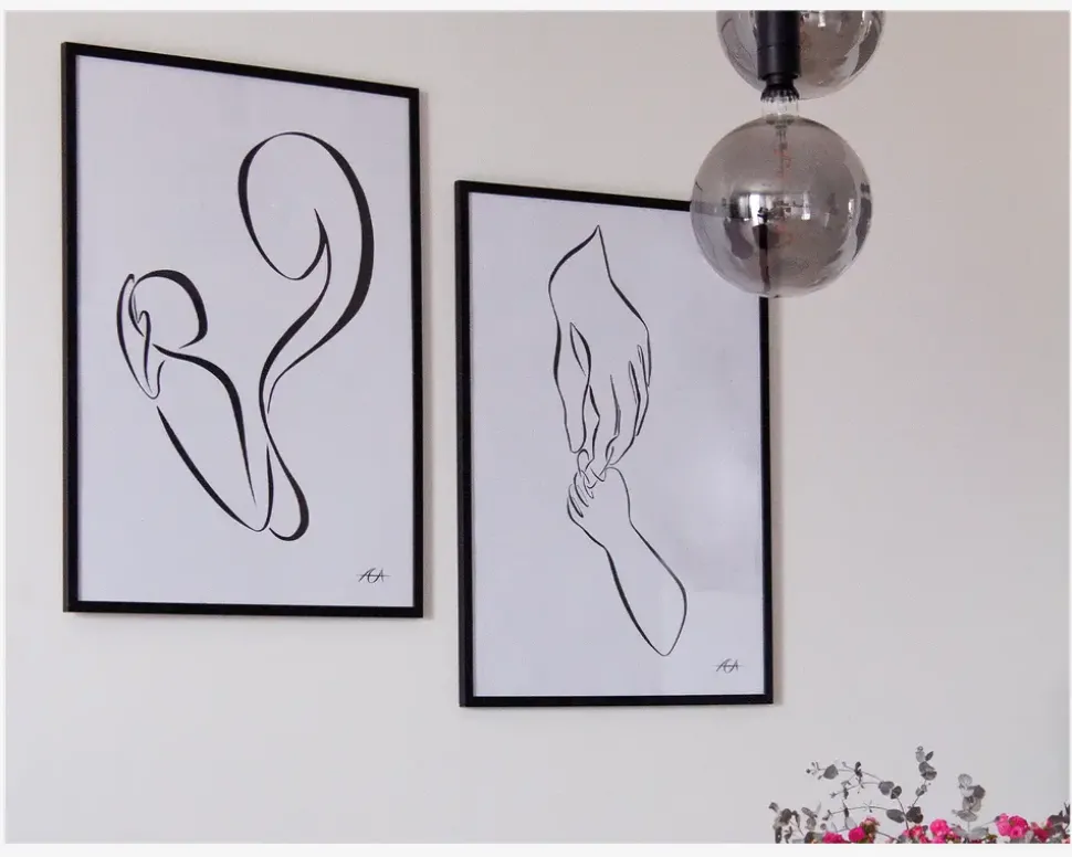 Plakat 50 x 70 cm Kvinde & Barn