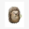 Plakat Pindsvin m. Blomst