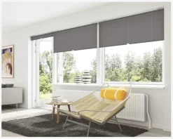 Plisse Gardin Touch 90x210 cm Grå