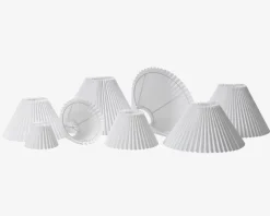 Plisseskærm Hvid 15 cm
