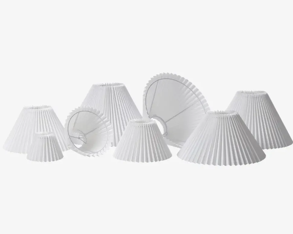 Plisseskærm Hvid 17 cm