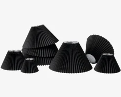 Plisseskærm Sort 30 cm