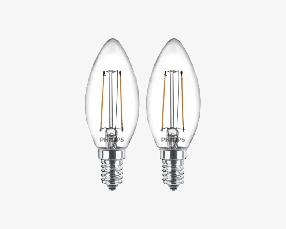 Pære Filament Kerte E14 25W 2-Pak