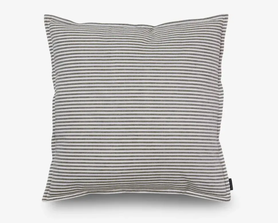 Pude Striber Mørk Grøn Bomuld 60x60 cm