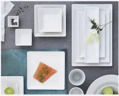 Quadro Tallerken Rektangulær 25x15 cm Hvid