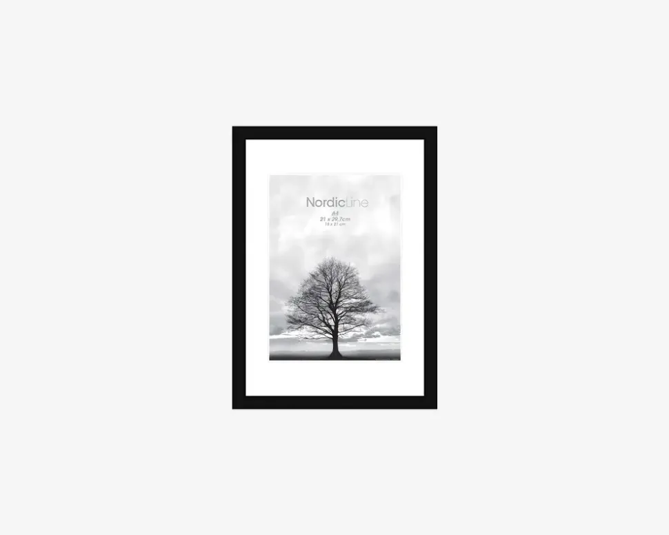 Ramme Sort Slim 21 x 29,7 cm