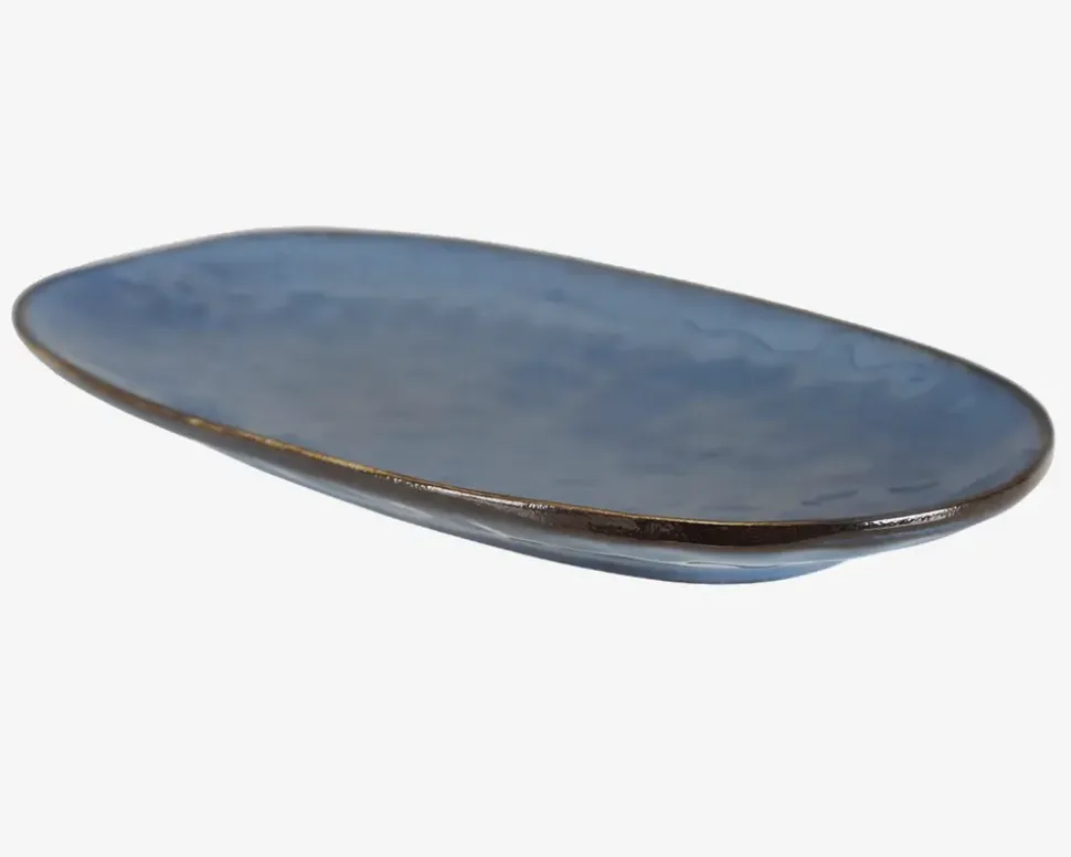 Serveringsfad Oval Blå 36 x 21,5 cm