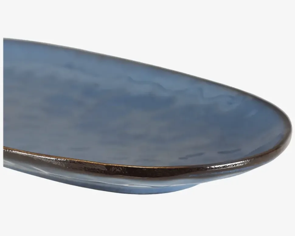 Serveringsfad Oval Blå 36 x 21,5 cm