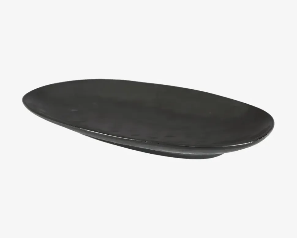 Serveringsfad Oval Sort 31 x 17,5 cm