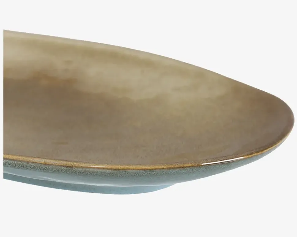 Serveringsfas Oval Petrol 36 x 21,5 cm