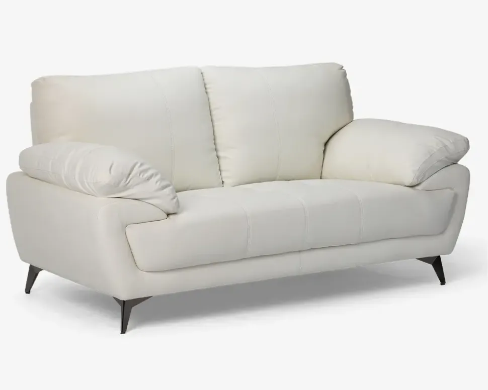 Sofa 2 Pers. Hvid kunstlæder