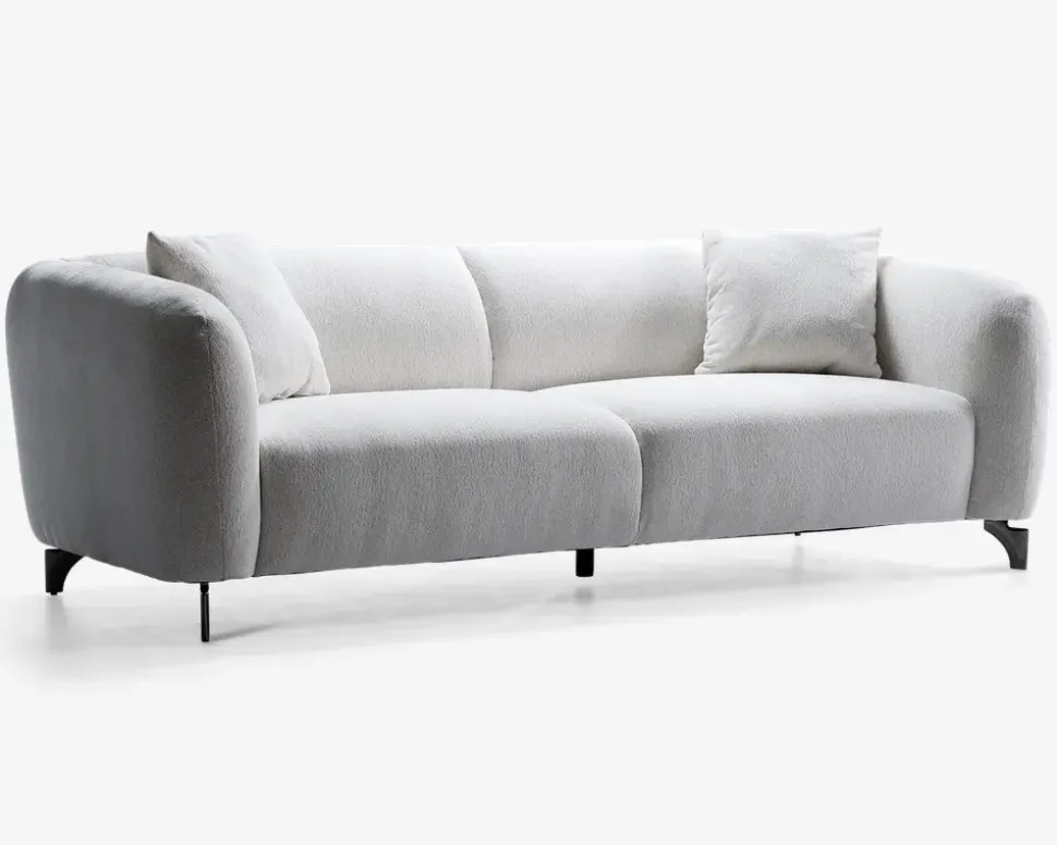 Sofa 3 pers. lys beige møbelstof