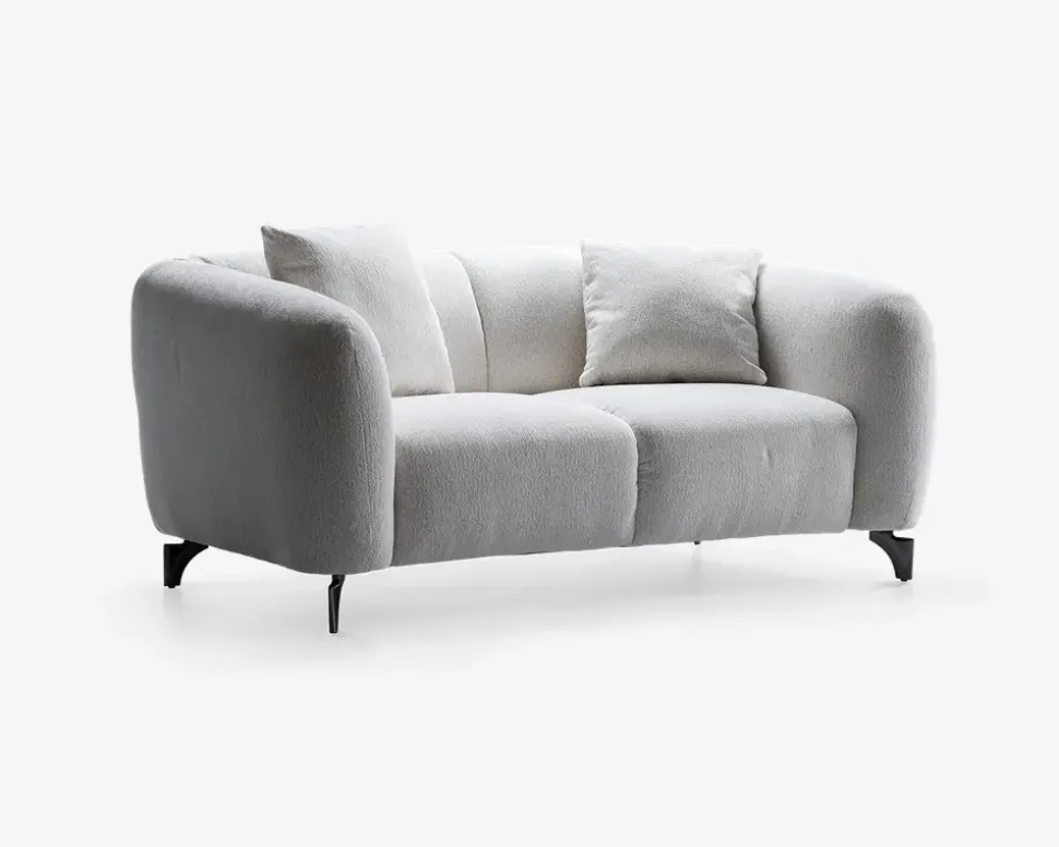 Sofa 2 pers. lys beige møbelstof