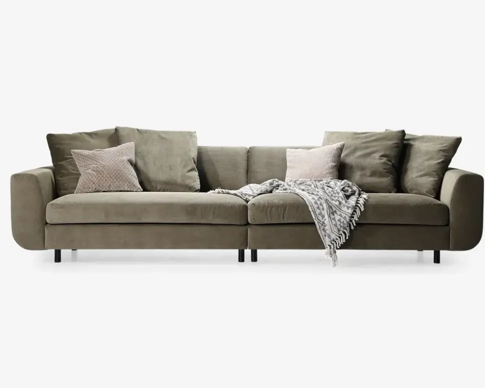 Sofa 4 Pers. Motive grøn fløjl
