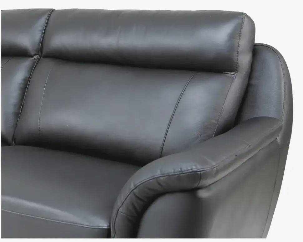 Sofa 3 Pers. Sort Læder