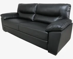 Sofa 3 Pers. Sort Læder