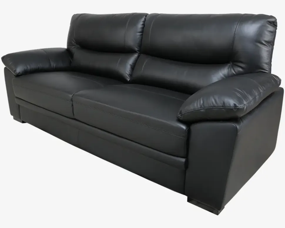 Sofa 3 Pers. Sort Læder