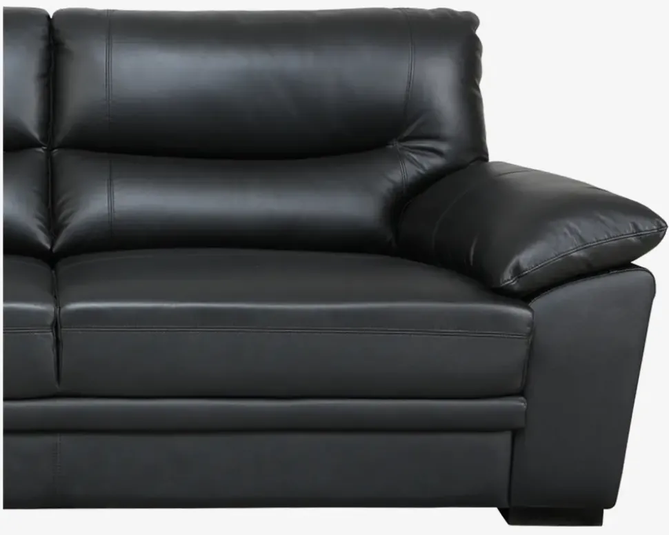 Sofa 3 Pers. Sort Læder