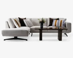 Sofa m. Åben Afslutning Beige Venstrevendt