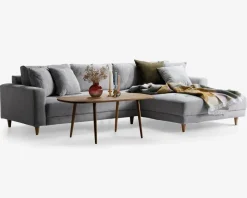 Sofa med XL chaiselong beige