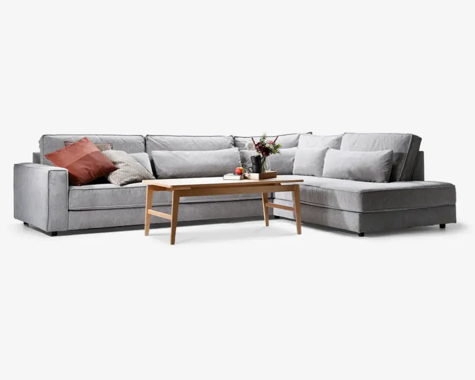 Sofa m/Open End Højre Grå