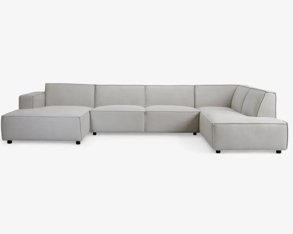 Sofa U-shape Højrevendt Beige