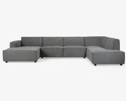 Sofa U-shape Højrevendt Grå
