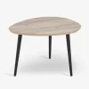 Sofabord Røget Eg/Sort 55X65