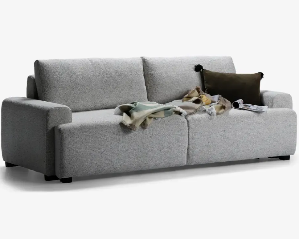 Sovesofa 3 pers. grå møbelstof