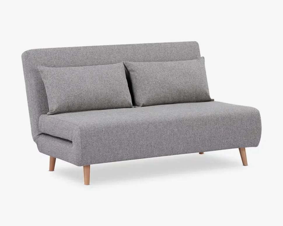 Sovesofa 2 pers. grå møbelstof