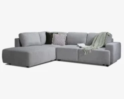 Sovesofa open end venstre grå/beige