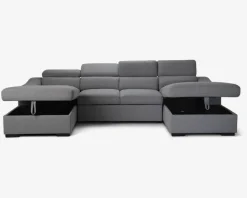 Sovesofa U-Shape Lys Grå