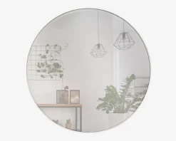 Spejl Cirkel Hvid Ø.100 cm
