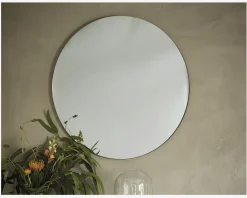 Spejl Cirkel Sort Ø60 cm