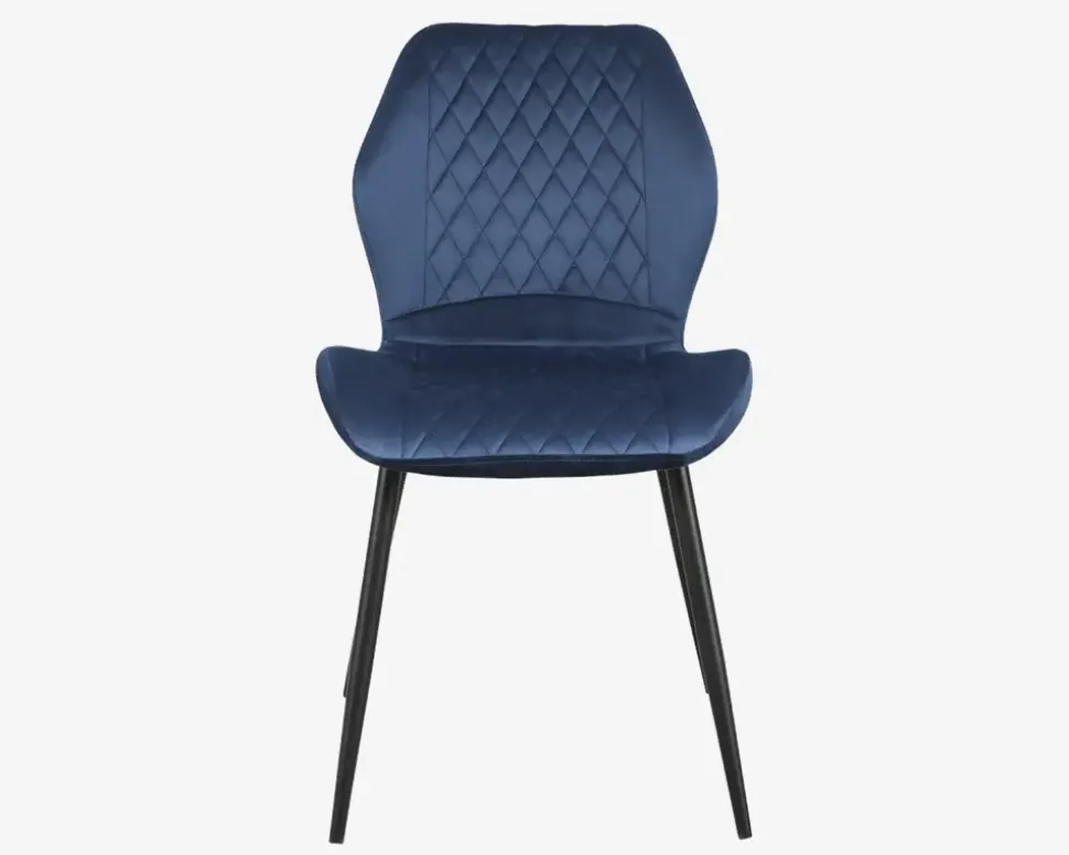 Spisebordsstol i blå velour