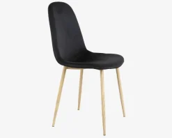 Spisebordsstol i sort velour
