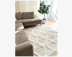 Tæppe Pisa lysgrå/hvid 160 x 230 cm