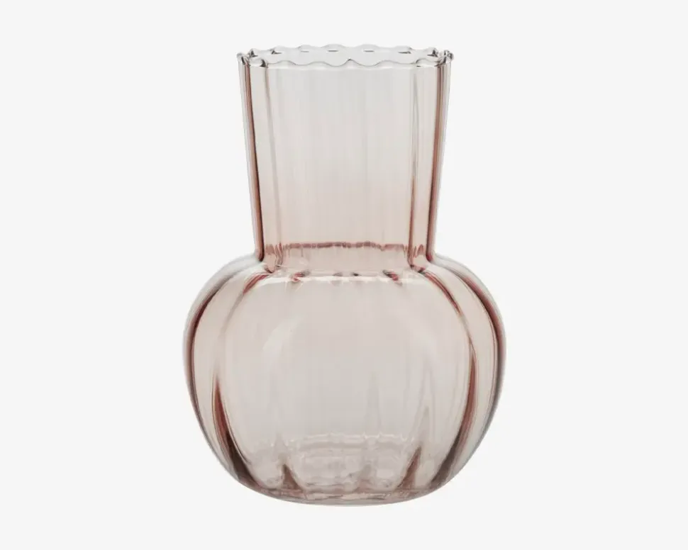 Vase Med Riller Rosa