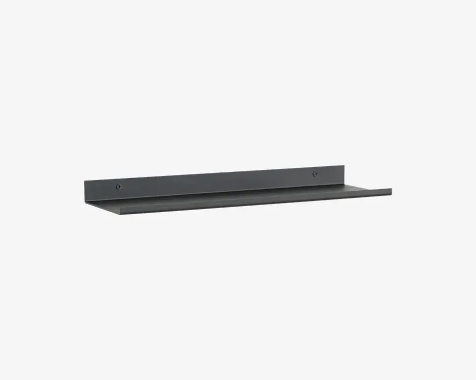 Væghylde metal sort L.40 cm