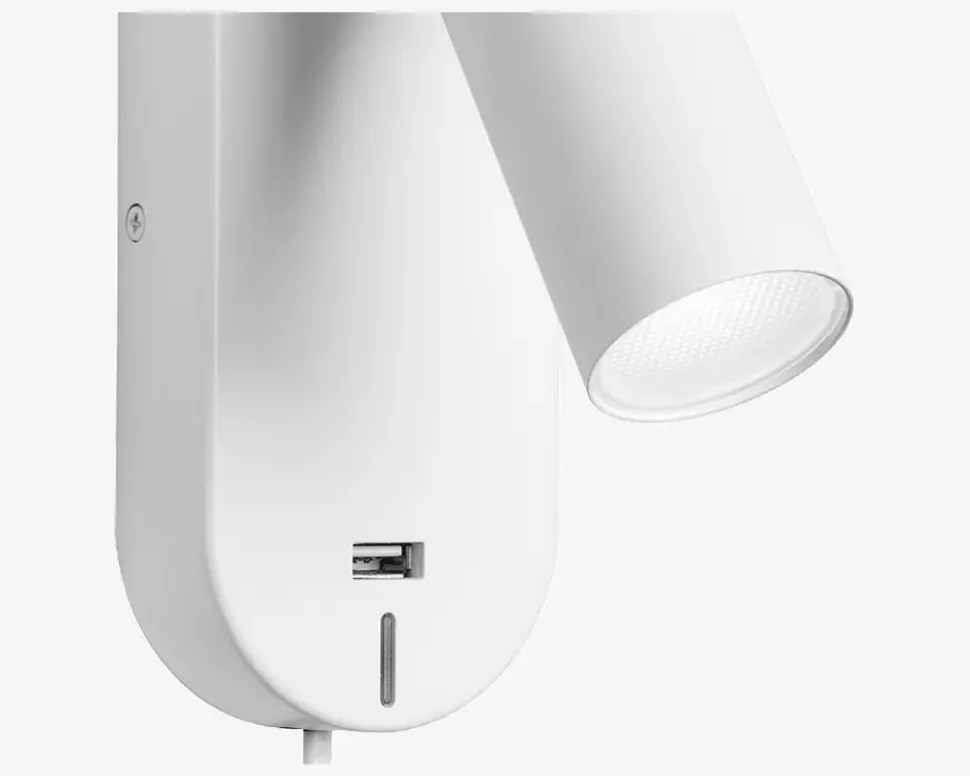 Væglampe Ego Hvid USB